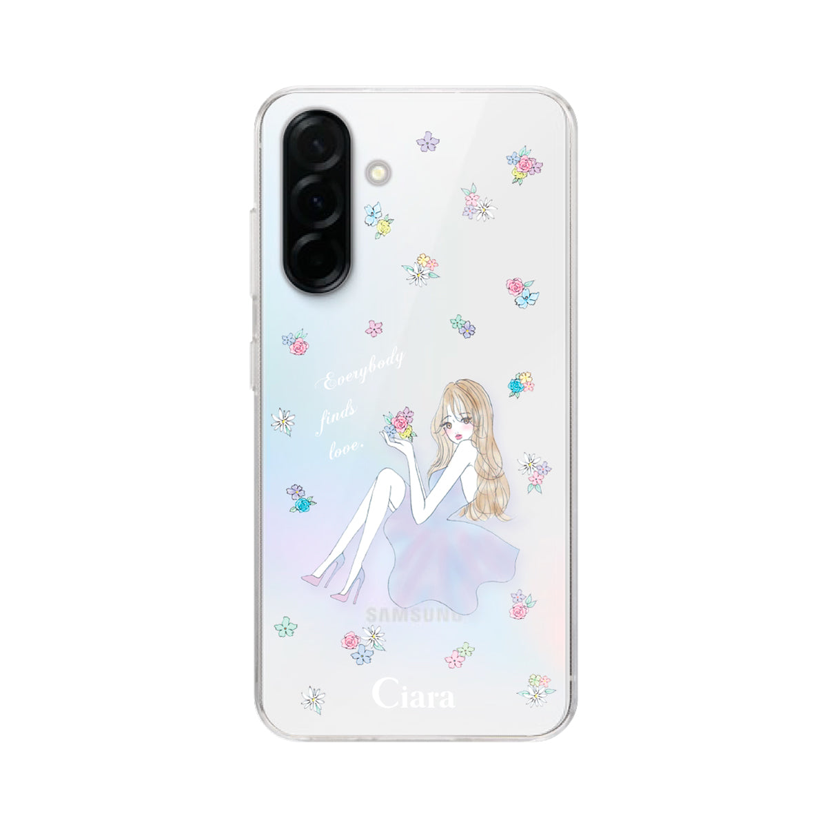 GalaxyA36 クリアケース ラベンダーガール クリア