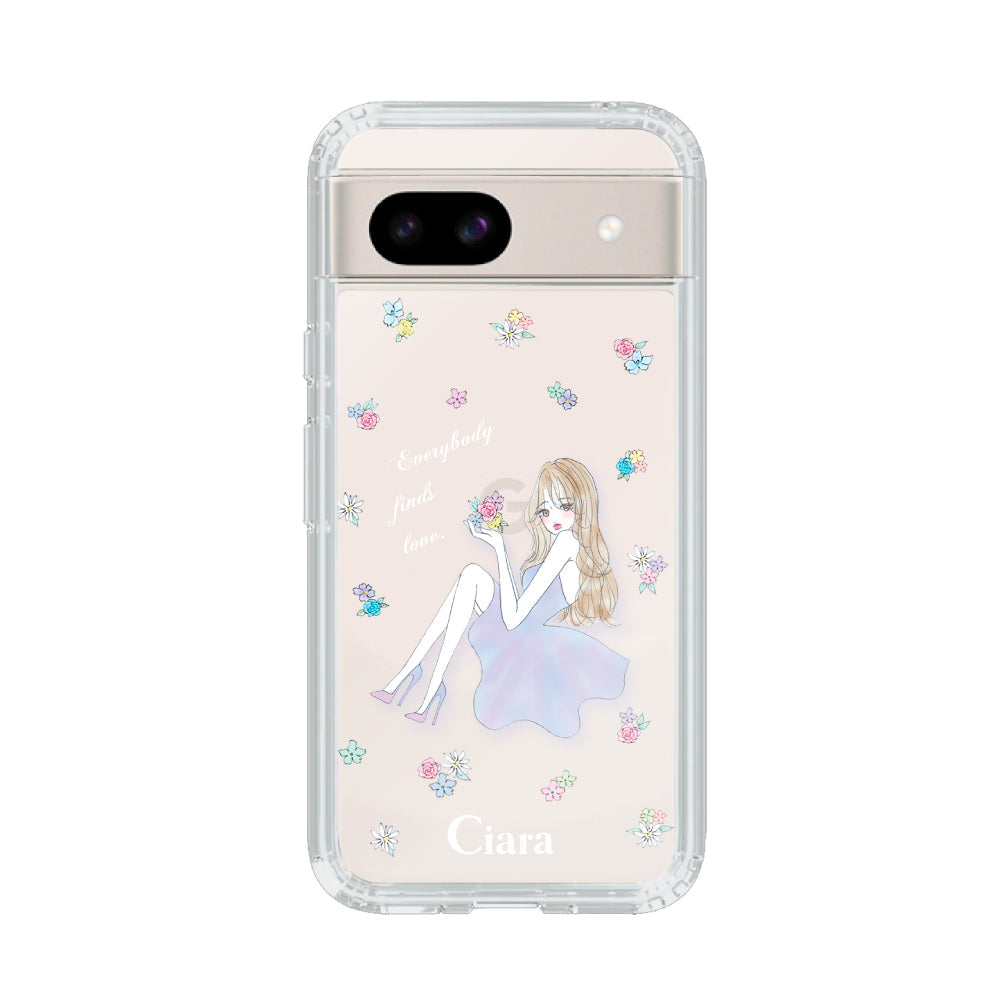 GooglePixel8aケース クリアケース ラベンダーガール クリア