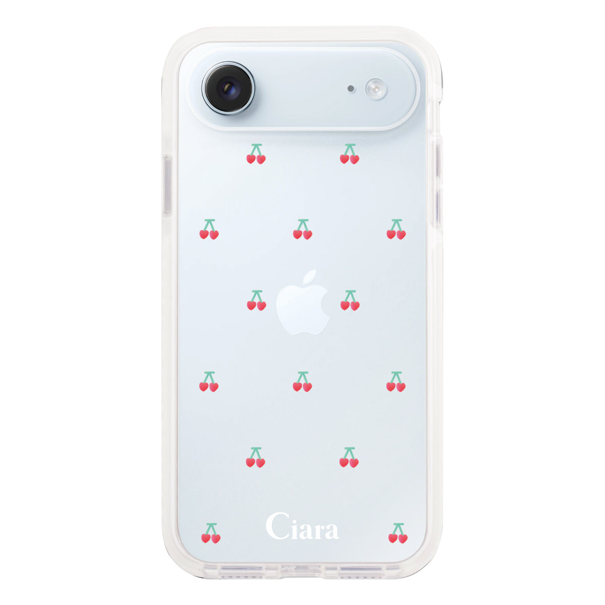 iPhoneAir クッションバンパー 耐衝撃クリアケース タイニーチェリー レッド