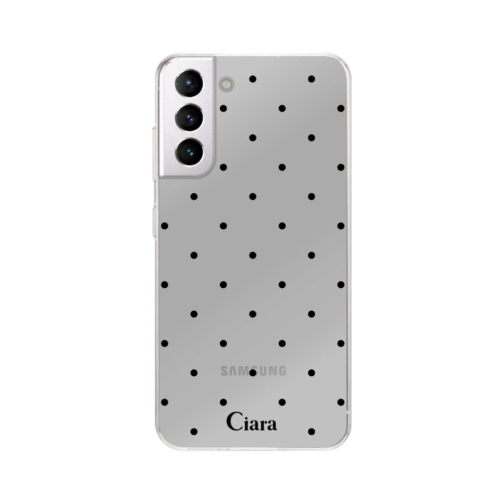 GalaxyS21ケース クリアケース スウィートドット ブラック