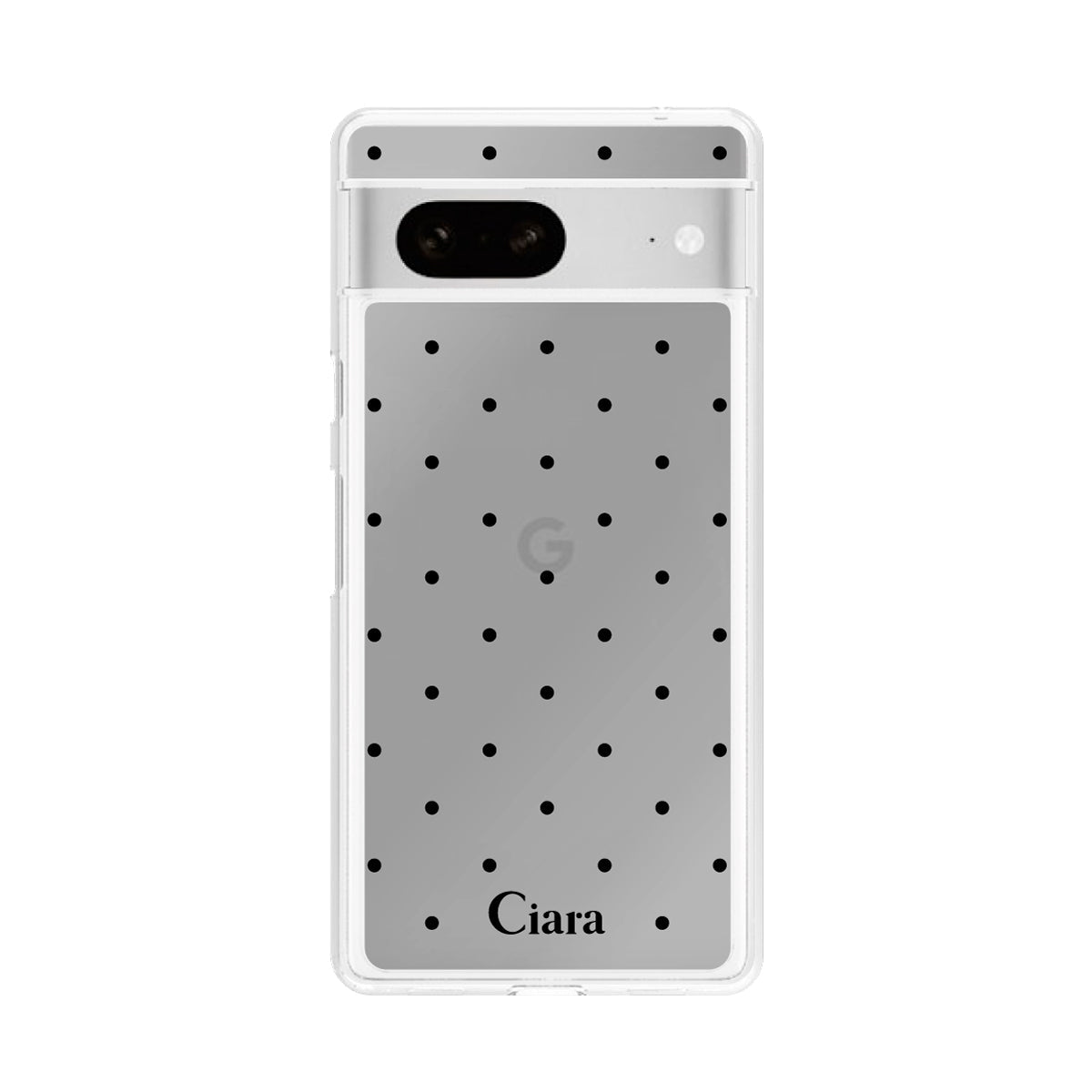 GooglePixel7 クリアケース スウィートドット ブラック