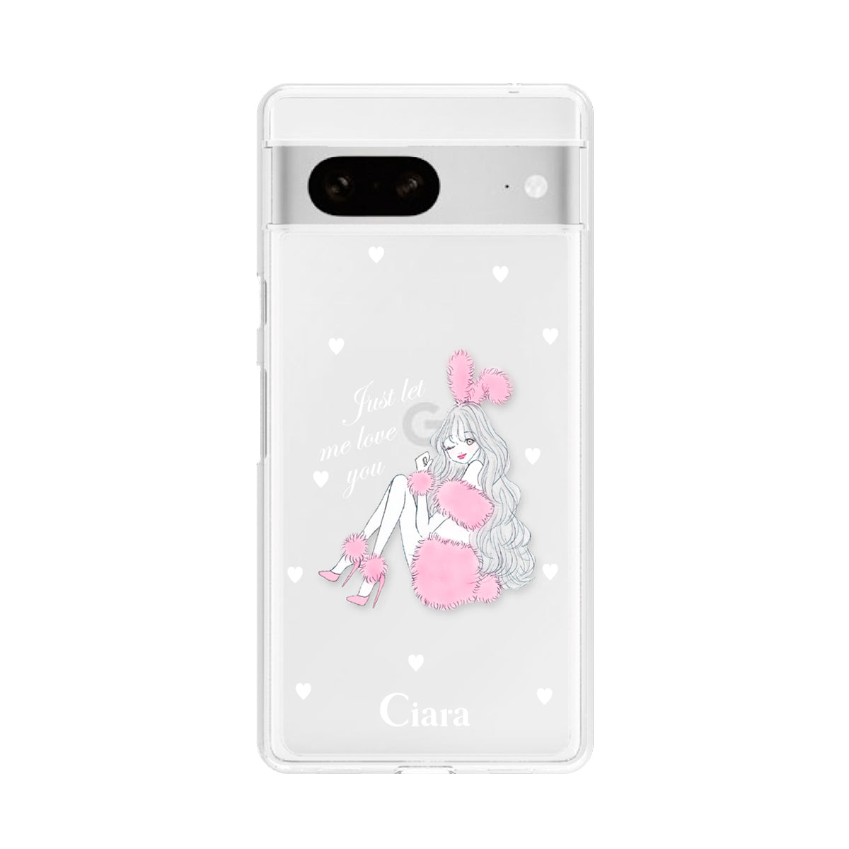 GooglePixel7 クリアケース ピンクバニー クリア