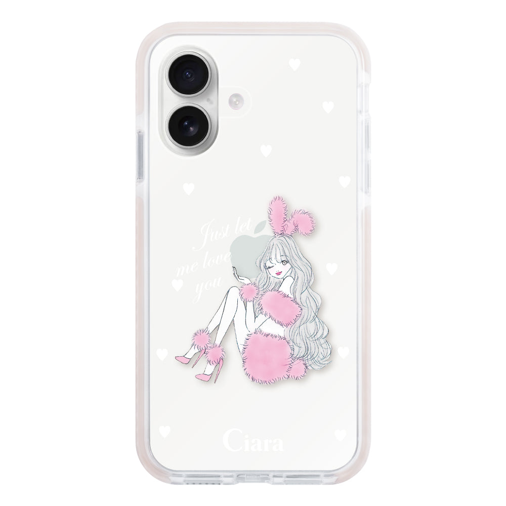 iPhoneケース】 クッションバンパー PINK BUNNY(ピンクバニー