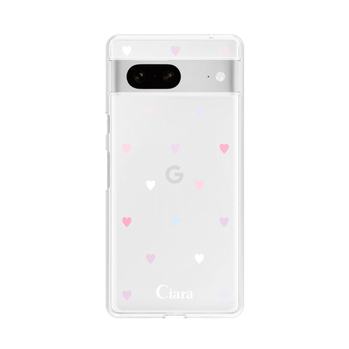 GooglePixel7 クリアケース パステルハート パステル