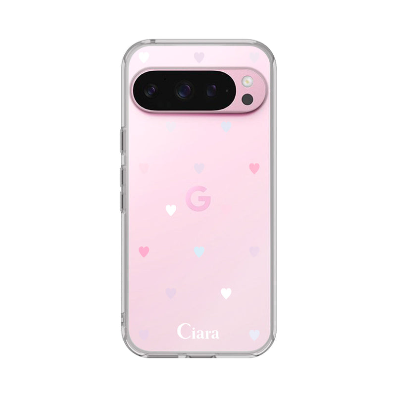 GooglePixelケース クリアケース パステルハート
