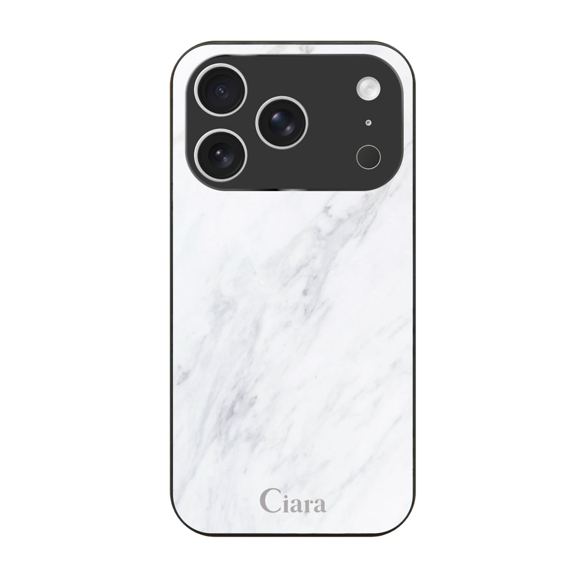 iPhone17Pro ガラス 強化ガラスケース マーブル ホワイト