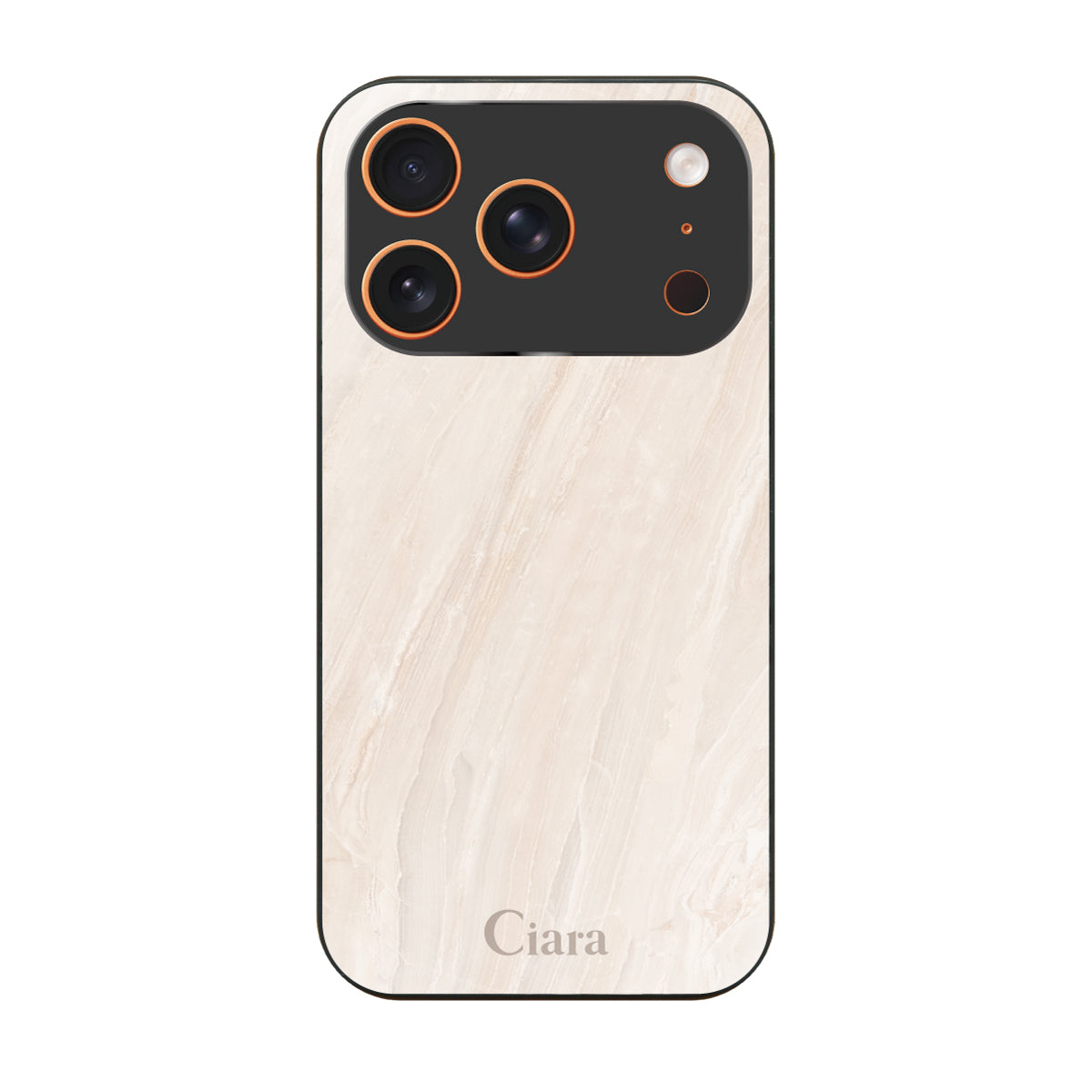 iPhone17ProMax ガラス 強化ガラスケース マーブル ベージュ