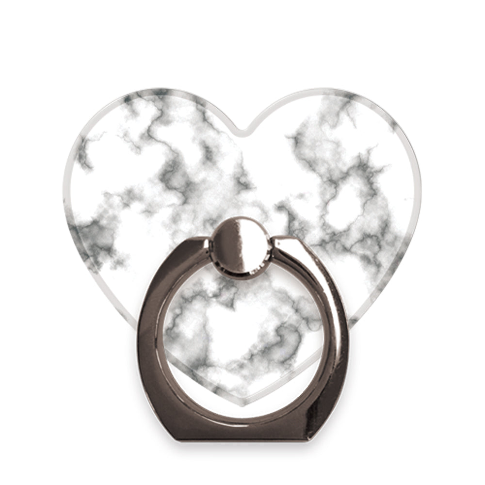 Free ハートリング マーブル ホワイト/シルバー