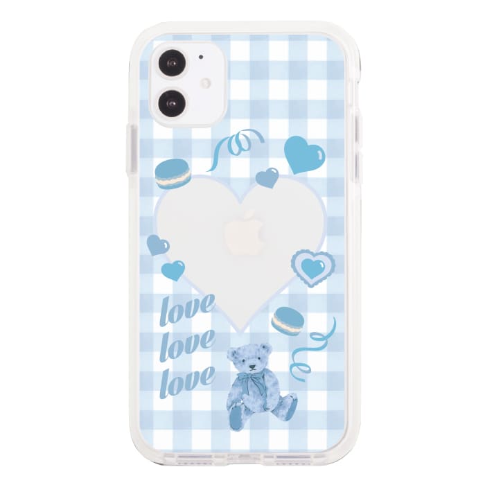 iPhone12/12Proケース クッションバンパー 耐衝撃クリアケース マイスウィーティー ホワイト