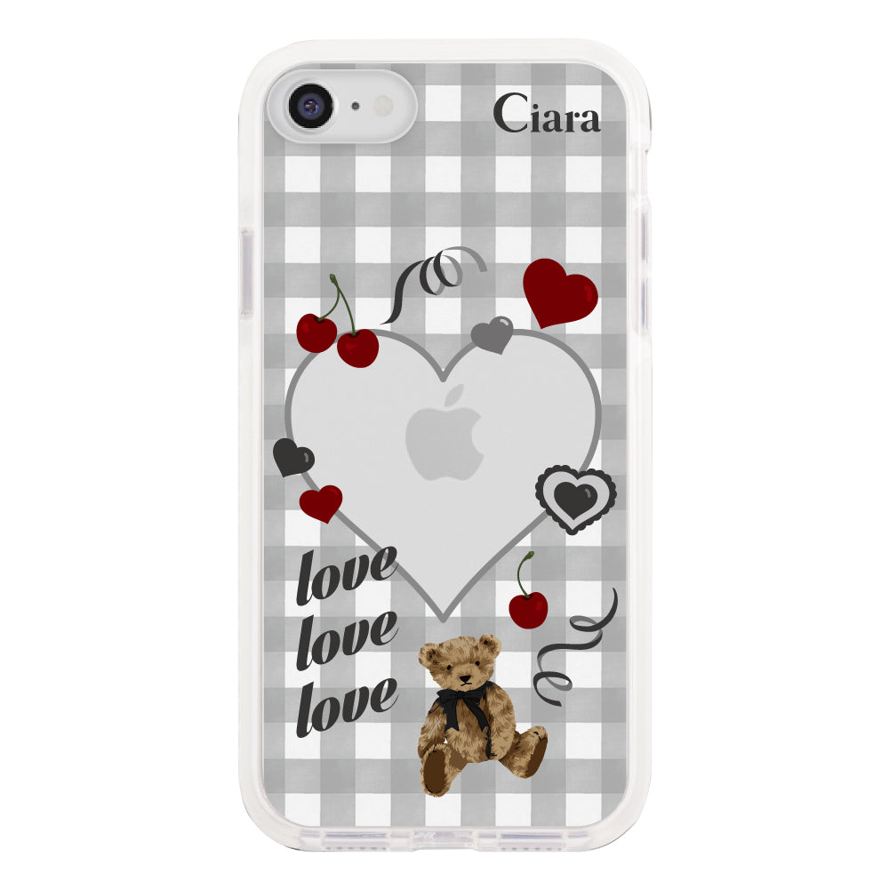 iPhone7Plus/8Plusケース クッションバンパー 耐衝撃クリアケース マイスウィーティー ブラック