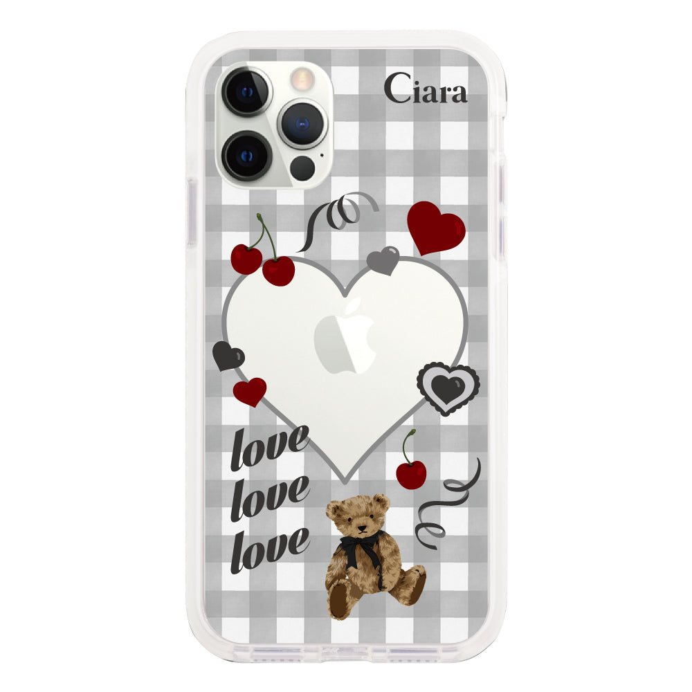 iPhoneXSMAXケース クッションバンパー 耐衝撃クリアケース マイスウィーティー ブラック