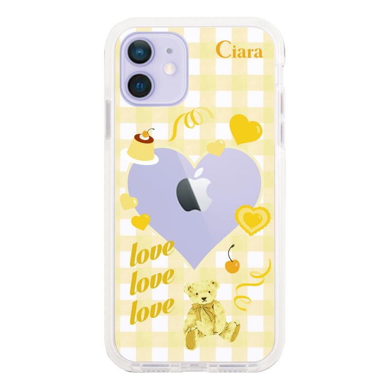 iPhoneケース クッションバンパー 耐衝撃クリアケース マイスウィーティー