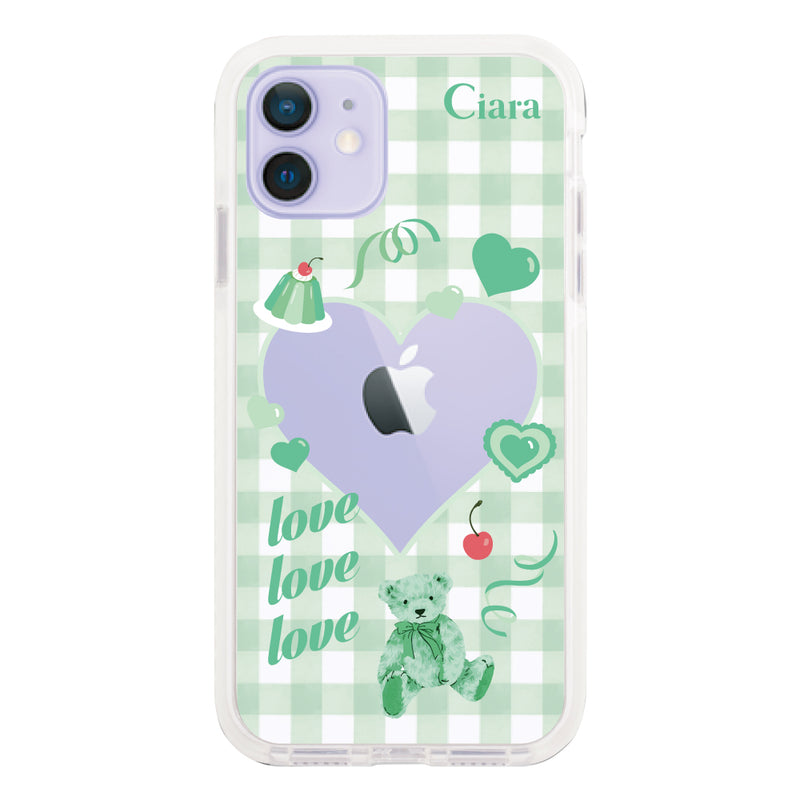iPhoneケース クッションバンパー 耐衝撃クリアケース マイスウィーティー