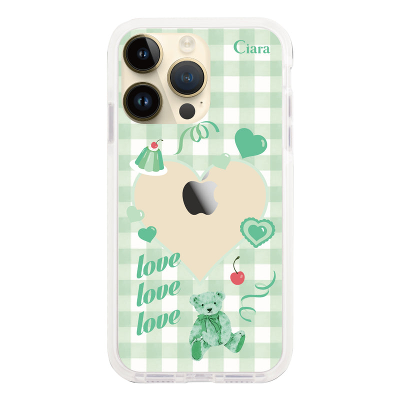 iPhoneケース クッションバンパー 耐衝撃クリアケース マイスウィーティー