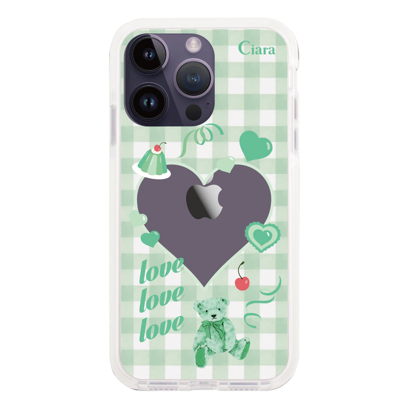 iPhoneケース クッションバンパー 耐衝撃クリアケース マイスウィーティー