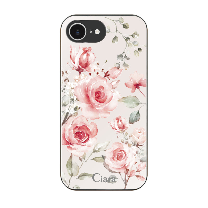 iPhoneケース ガラス 強化ガラスケース スプリンクルフラワー