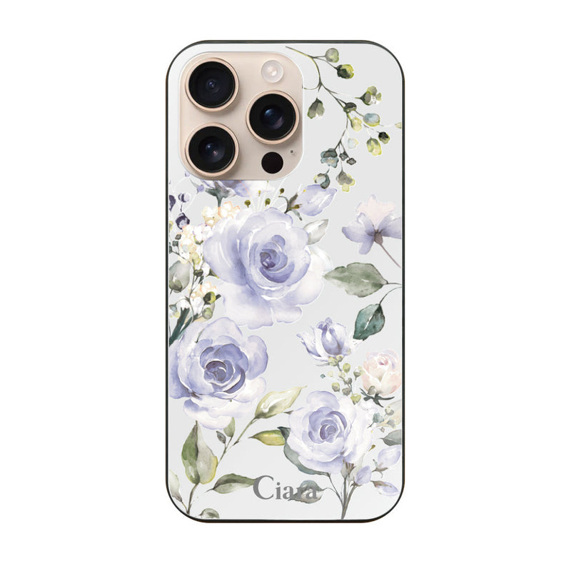 iPhoneケース ガラス 強化ガラスケース スプリンクルフラワー
