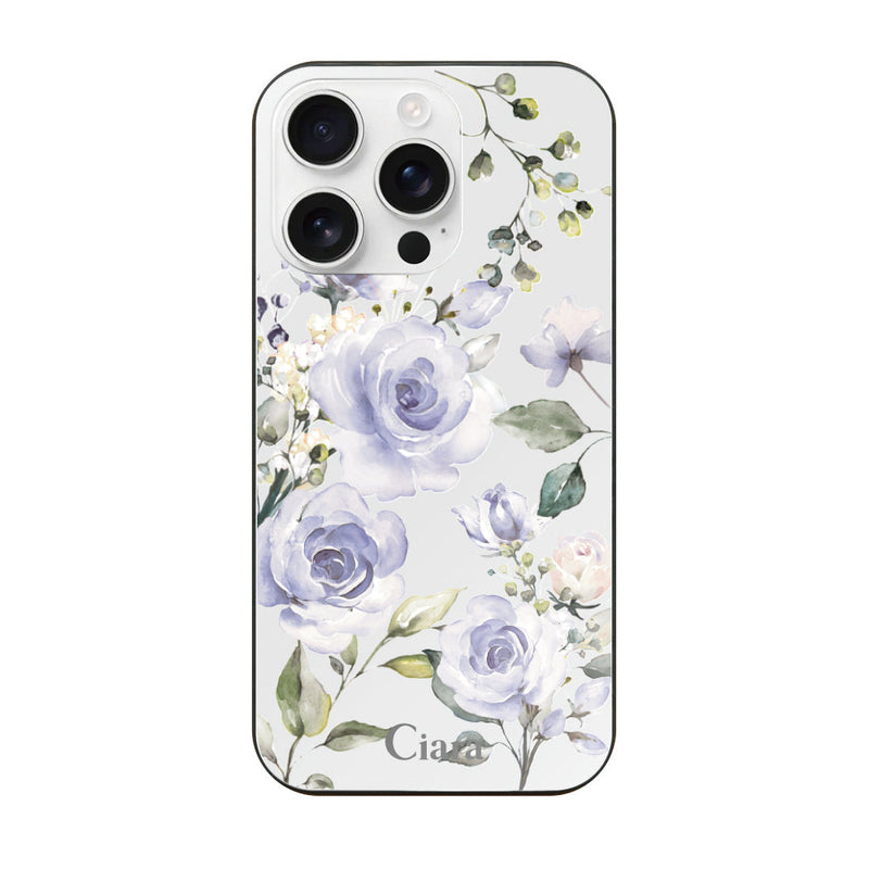 iPhoneケース ガラス 強化ガラスケース スプリンクルフラワー