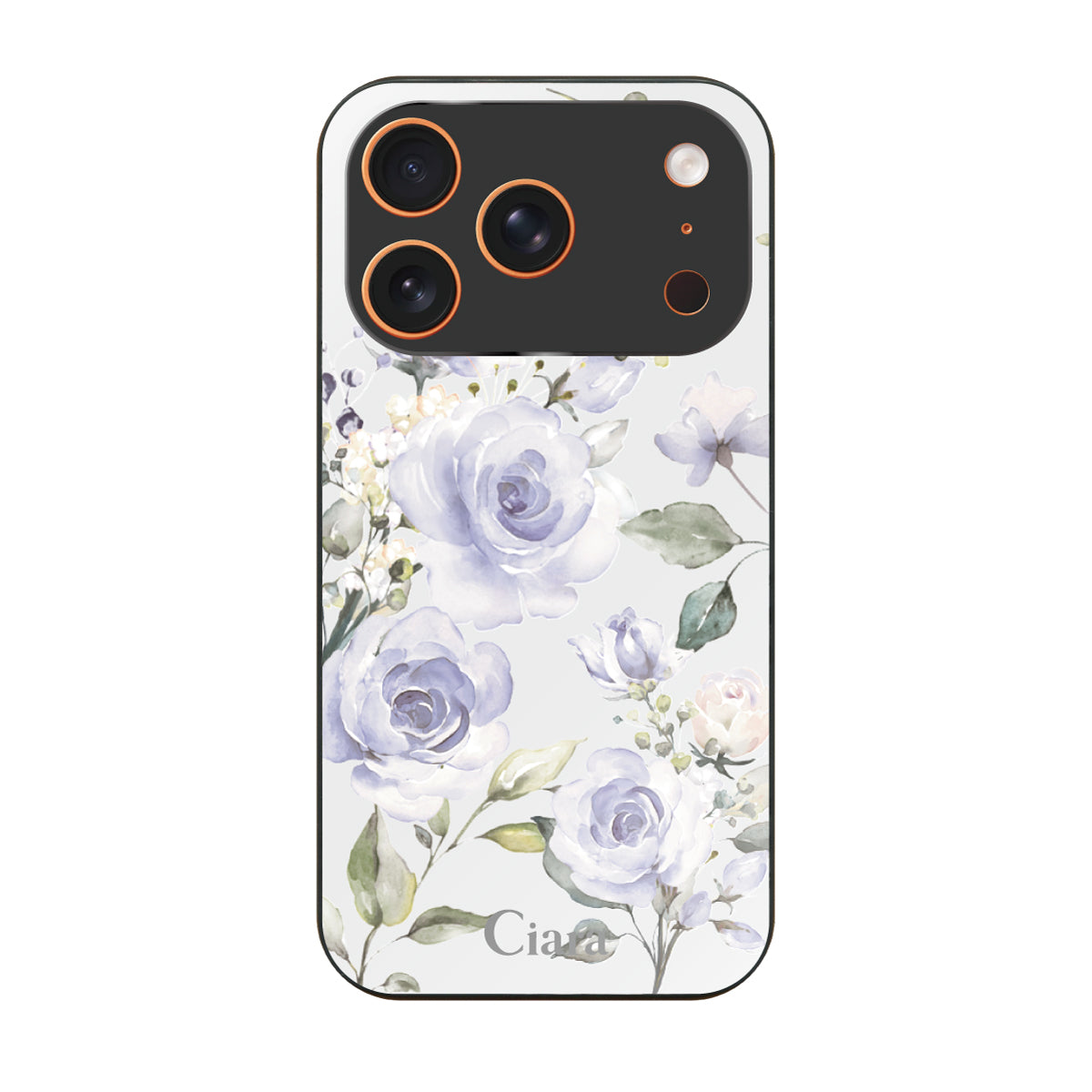 iPhone17ProMax ガラス 強化ガラスケース スプリンクルフラワー パープル