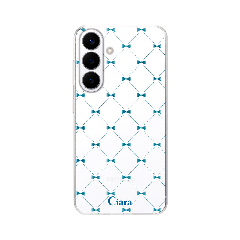 Galaxyケース クリアケース キルティングリボン