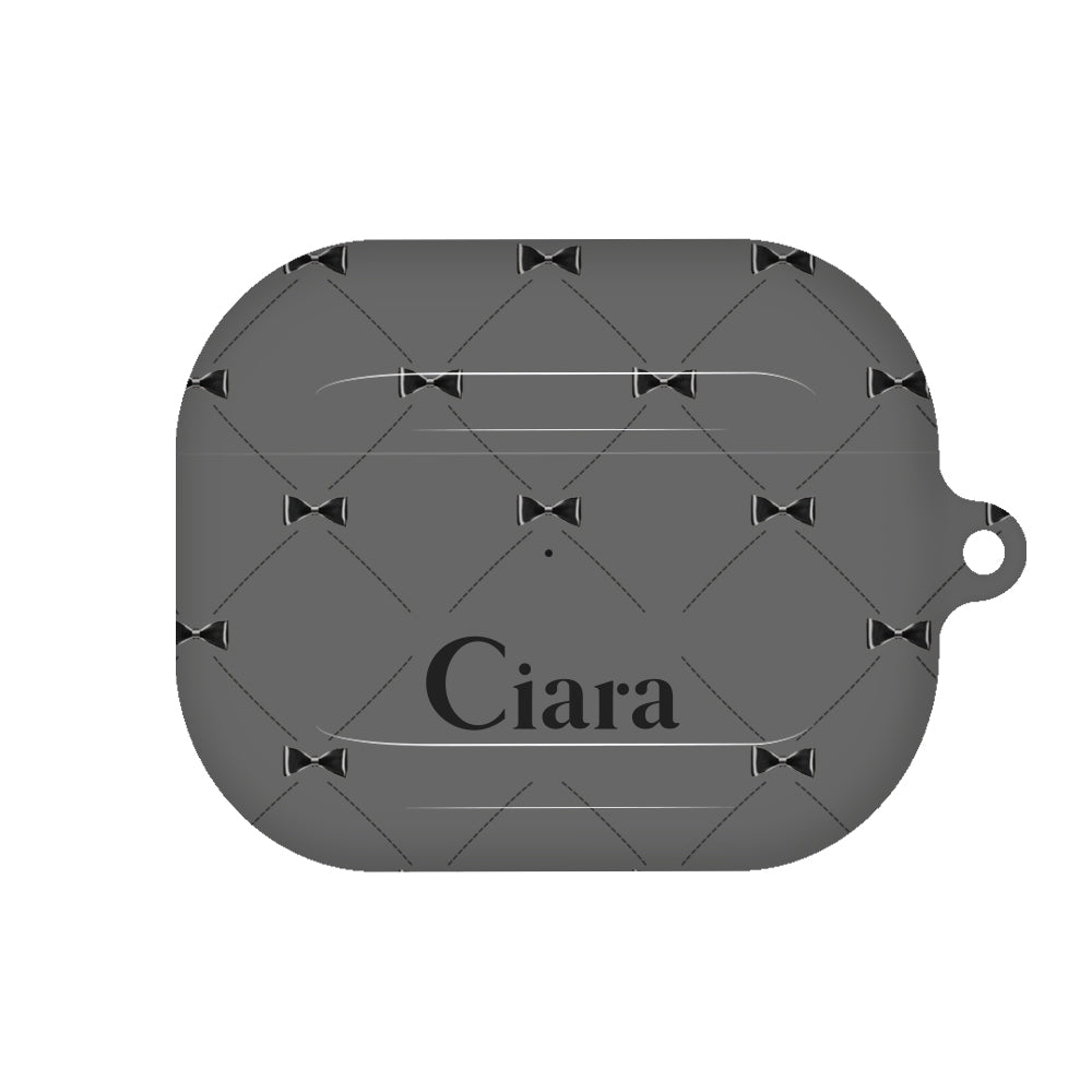 Airpods(第3世代)ケース ハード キルティングリボン ブラック