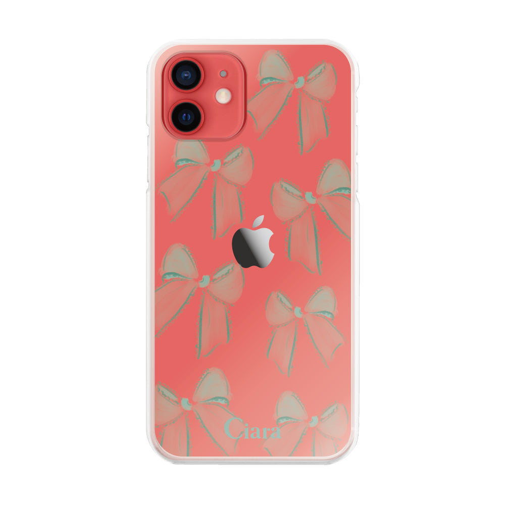 iPhone11 ハイブリッド クリアケース ウォーターリボン グリーン