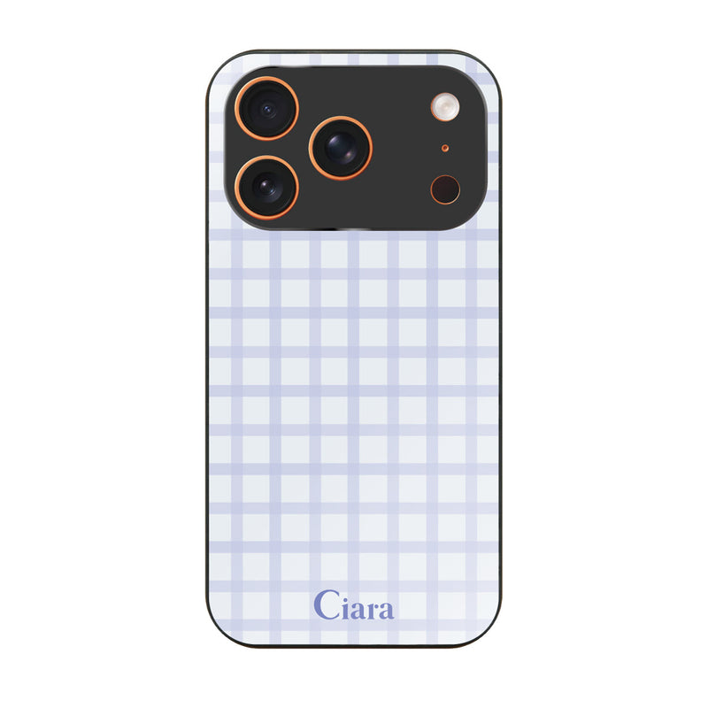 iPhoneケース ガラス 強化ガラスケース ブロックチェック