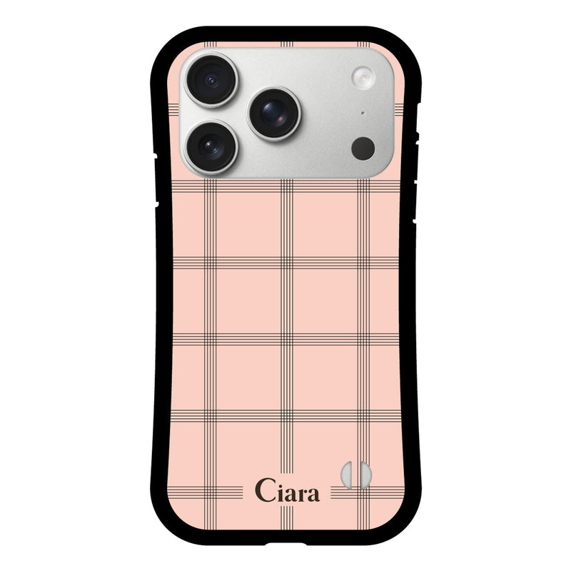 iPhoneケース グリップ 耐衝撃ケース グラフチェック