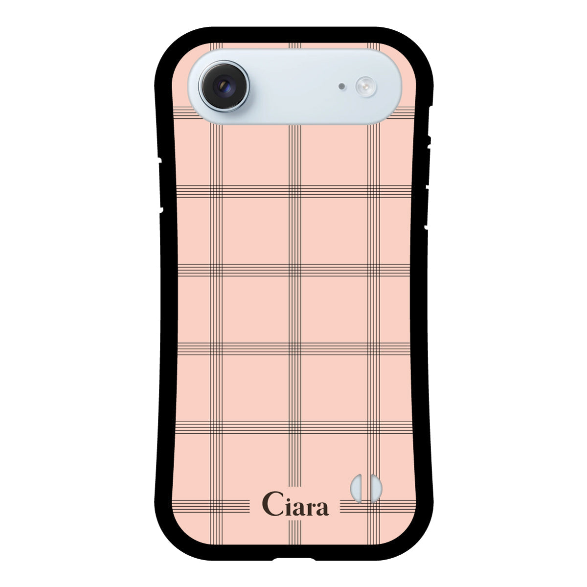 iPhoneAir グリップ 耐衝撃ケース グラフチェック ママレード