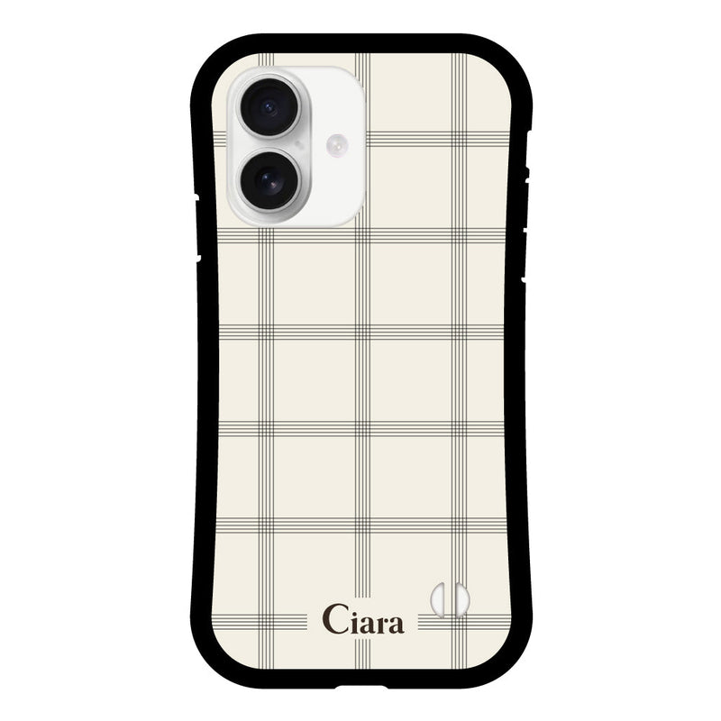 iPhoneケース グリップ 耐衝撃ケース グラフチェック
