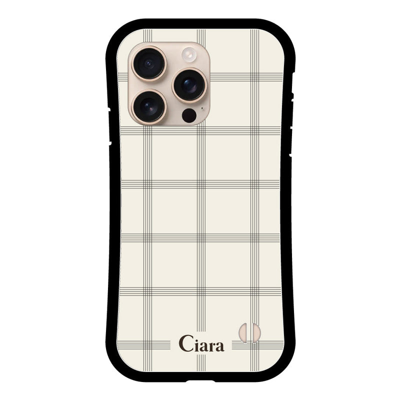 iPhoneケース グリップ 耐衝撃ケース グラフチェック