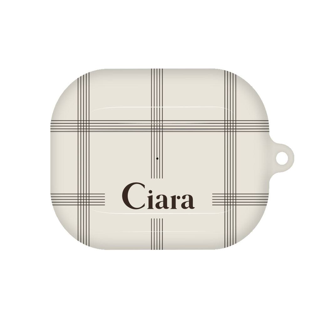 Airpods(第3世代)ケース ハード グラフチェック ベージュ