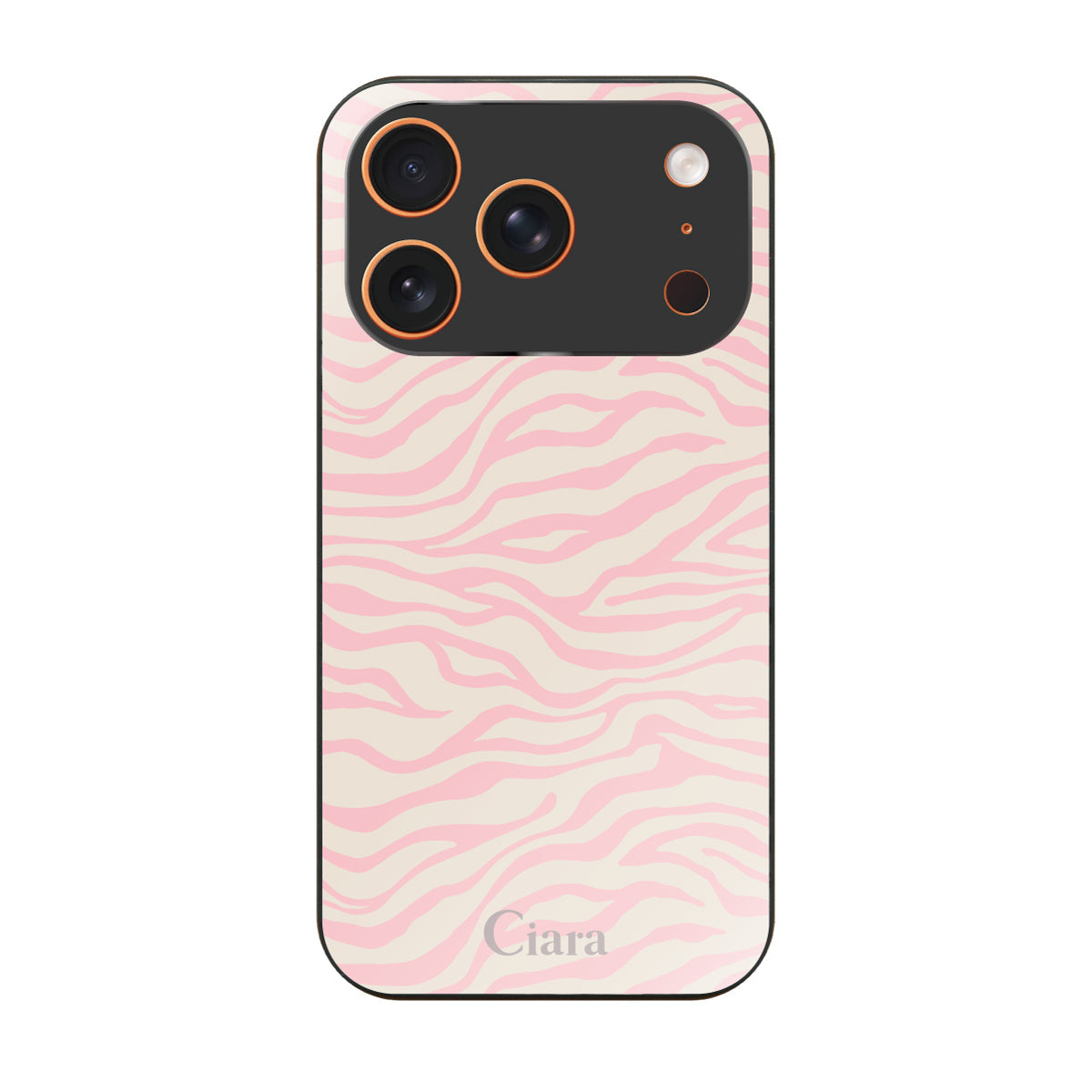 iPhone17ProMax ガラス 強化ガラスケース タイガー ピンク