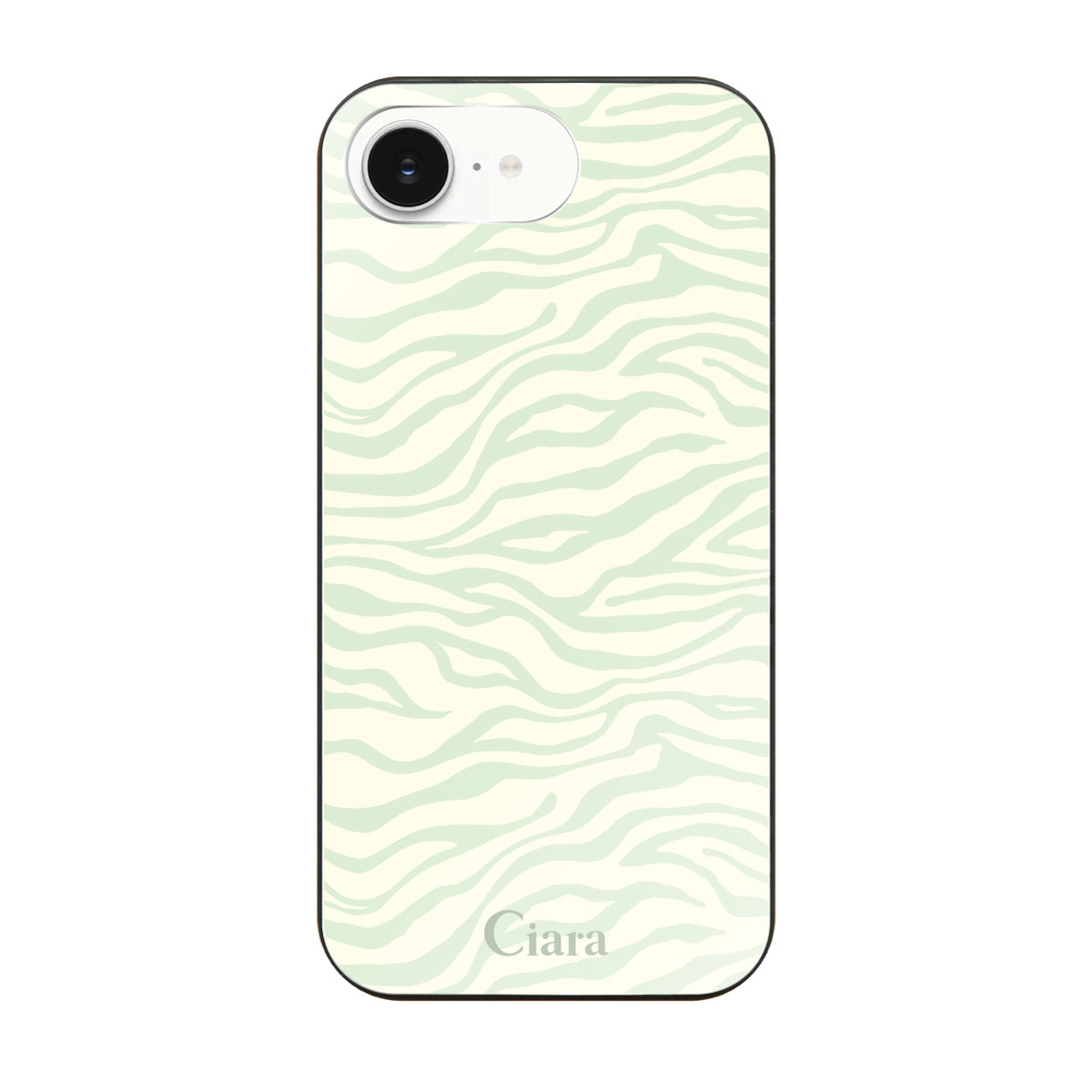 iPhone16eケース ガラス 強化ガラスケース タイガー グリーン