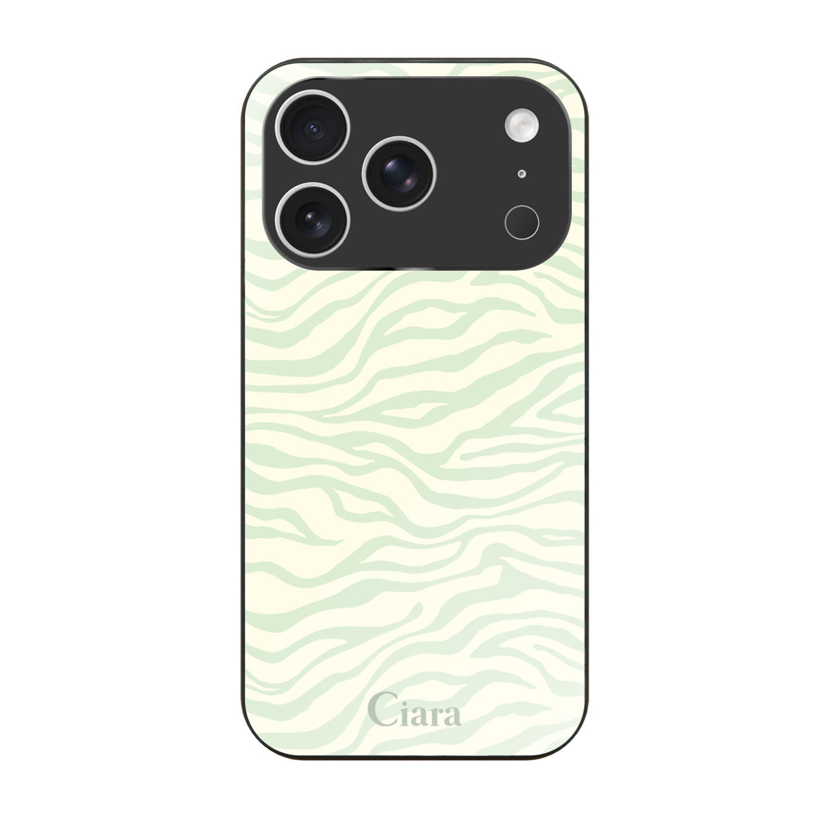 iPhone17Pro ガラス 強化ガラスケース タイガー グリーン