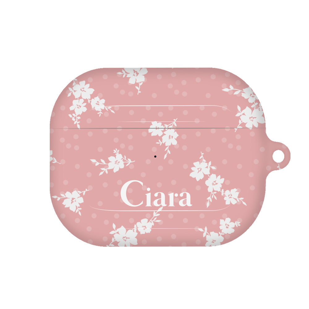 Airpods(第3世代)ケース ハード ドットフラワー ピンク