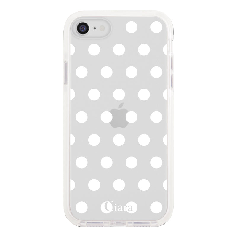 iPhoneケース クッションバンパー 耐衝撃クリアケース ドット