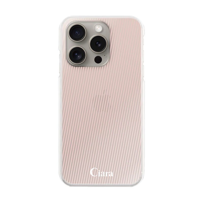 iPhoneケース ハイブリッド クリアケース シアーストライプ