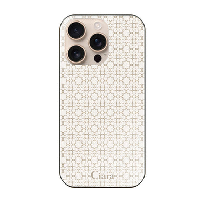 iPhoneケース ガラス 強化ガラスケース シアラマカダムフルパターン