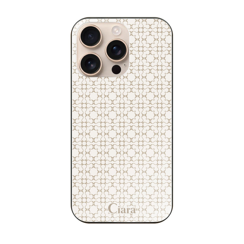 iPhoneケース ガラス 強化ガラスケース シアラマカダムフルパターン