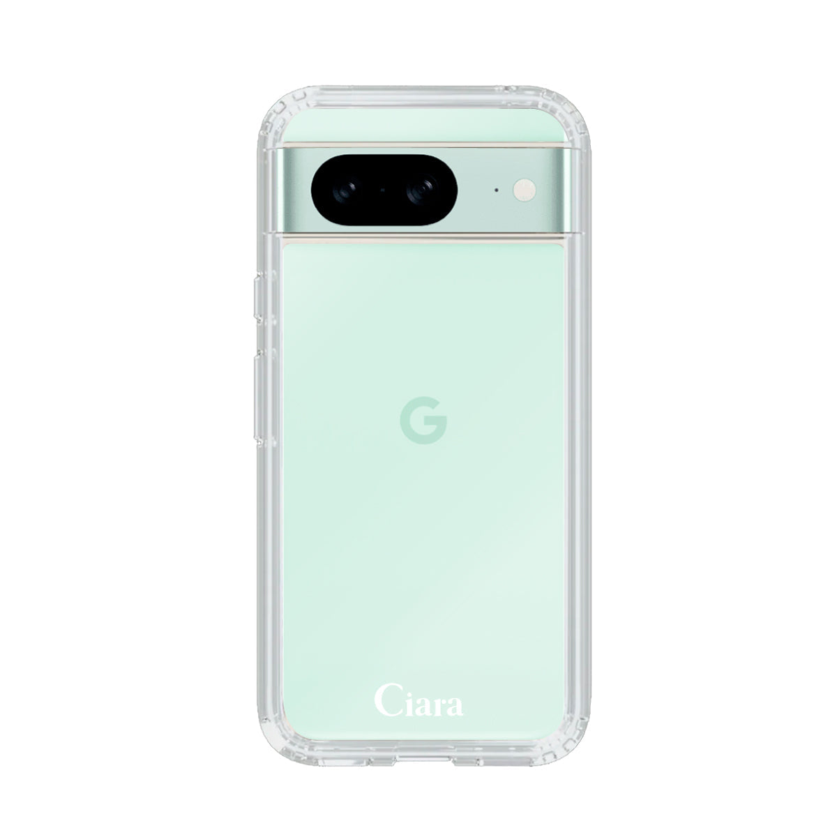 GooglePixel8 クリアケース ロゴ ホワイト