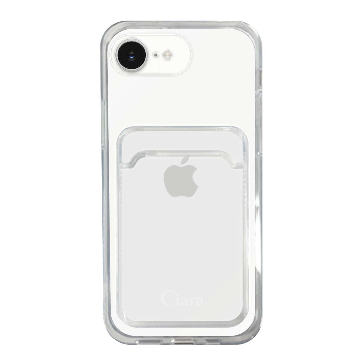 iPhoneケース TPU カード収納クリアケース ロゴ
