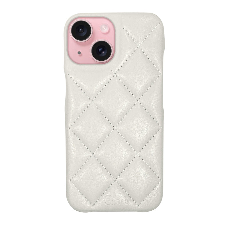 iPhoneケース キルティングPU レザーケース ロゴ
