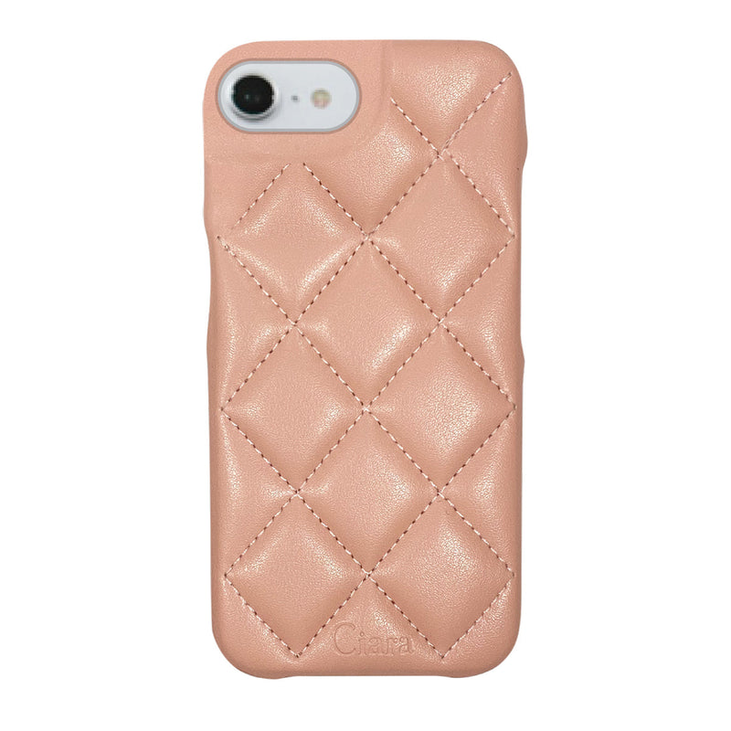 iPhoneケース キルティングPU レザーケース ロゴ