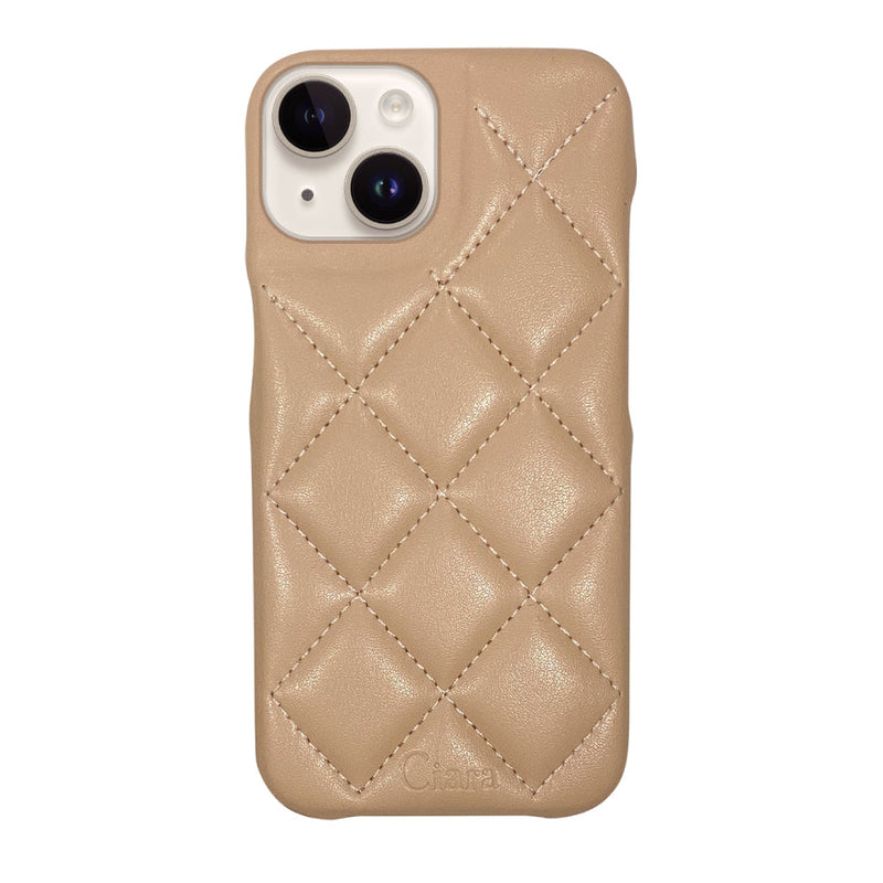 iPhoneケース キルティングPU レザーケース ロゴ