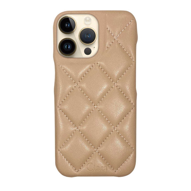 iPhoneケース キルティングPU レザーケース ロゴ