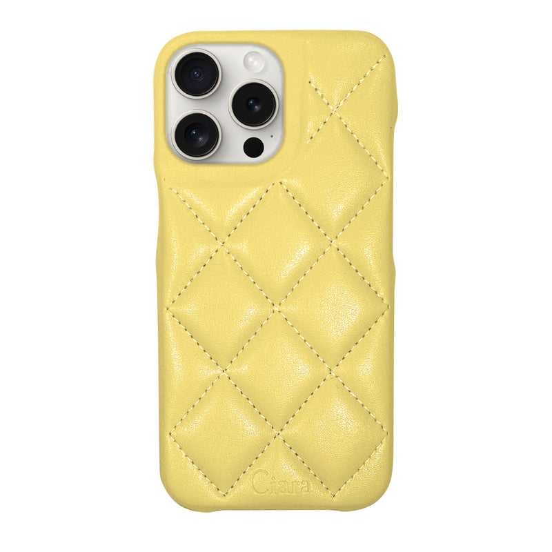 iPhoneケース キルティングPU レザーケース ロゴ