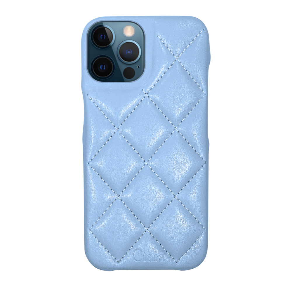 iPhoneケース キルティングPU レザーケース ロゴ