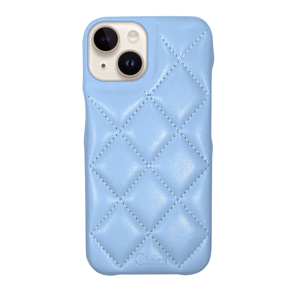 iPhoneケース キルティングPU レザーケース ロゴ