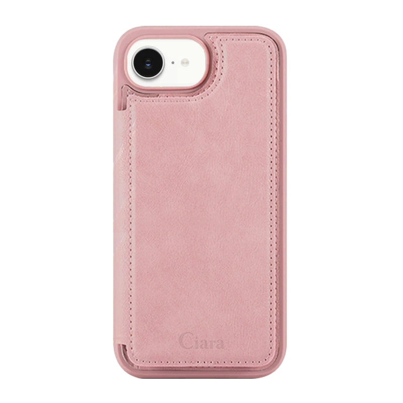 iPhoneケース カード収納付きバックフリップ手帳型ケース ロゴ